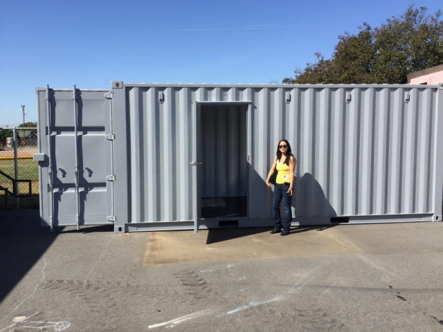 Shed in place at Glankler Elementary School